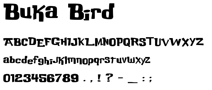 Buka Bird font